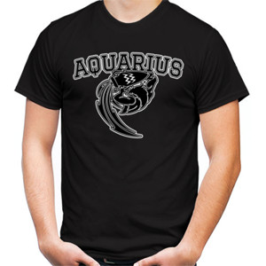 Kaos Zodiak Aquarius Hitam