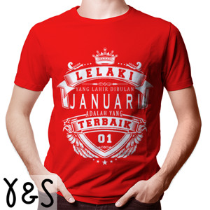 Kaos T-SHIRT LELAKI TERBAIK JANUARI - D2