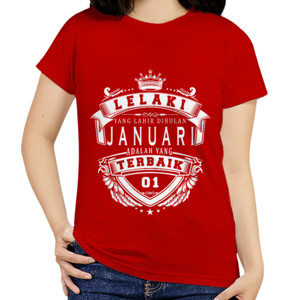 Kaos T-SHIRT LELAKI TERBAIK JANUARI - D2