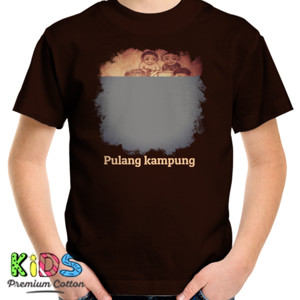 Kaos Kaos gambar mudik tulisan pulang kampung
