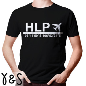Kaos Kode IATA Bandara Halim Perdanakusuma Jakarta HLP 