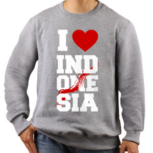 Jaket Sweater I Love Indonesia