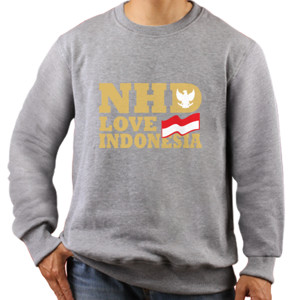 Jaket Sweater NHD Love Indonesia Gold