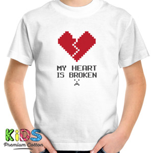 Kaos Broken Heart 8Bit ( FUnny Nerd Geek )