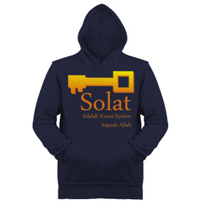 Jaket Hoodie DQ-004AA-Solat kunci syukur kepada allah