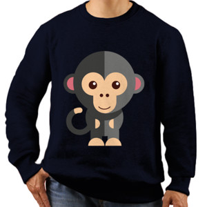 Jaket Sweater Kaos cowok monkey smile
