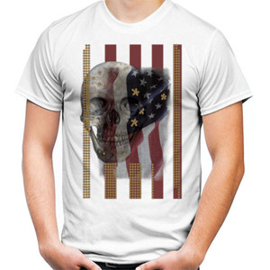 Kaos Skull Of USA - Gold Edition