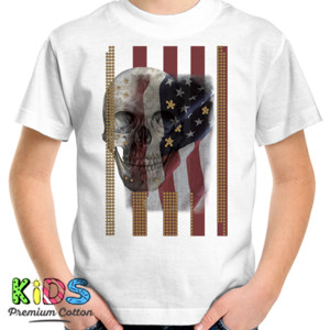 Kaos Skull Of USA - Gold Edition