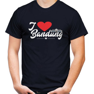 Kaos i love bandung navy