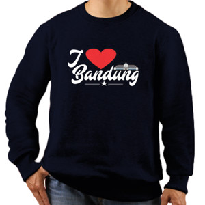 Jaket Sweater i love bandung navy
