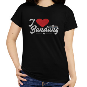 Kaos i love bandung navy