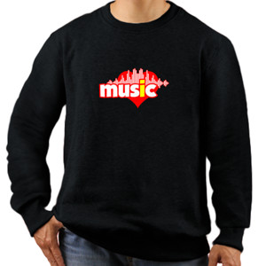 Jaket Sweater i love music design by octerson