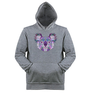 Jaket Hoodie Koala Face Triangle Art