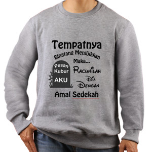 Jaket Sweater Kaos Wanita Seri Pesan Alam Kubur #7