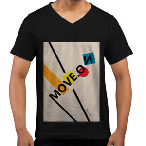 Kaos  Kaos Pria Move On V-Neck by Co_mbro