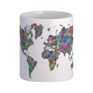 Mug Peta Bumi Dekoratif