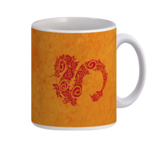 Mug red dragon