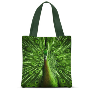Tas Tote Fullprint Burung Merak