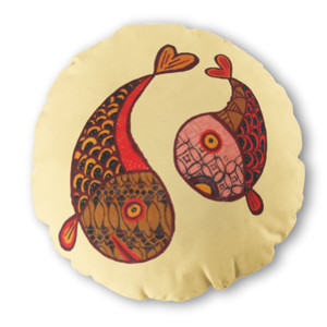 Bantal Bulat 2 ikan batik