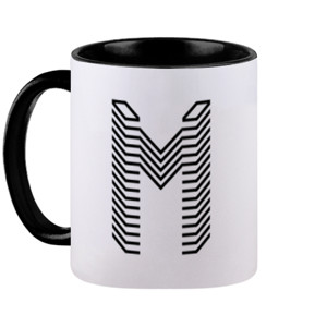 Mug Logo huruf M gamer