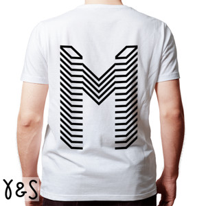 Kaos Logo huruf M gamer (Front & Back)