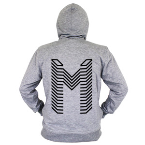 Hoodie Zipper Logo huruf M gamer (Front & Back)