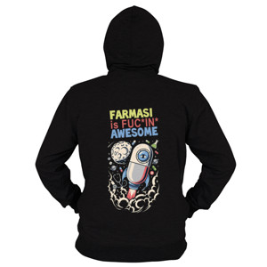 Hoodie Zipper JAKET FARMASI IS AWESOME
