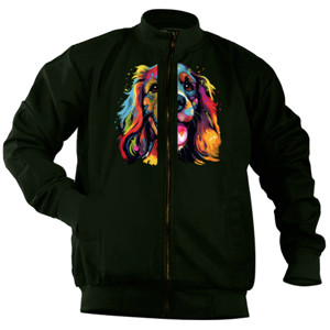 Jaket Bomber Kaos Gambar Anjing 052
