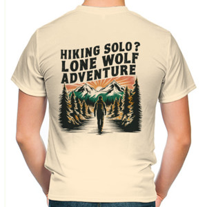 Kaos Solo Hiking Gunung - Lone Wolf Adventure