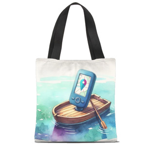 Tas Tote Fullprint Penunjuk arah