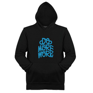 Jaket Hoodie Tipografi Do More Work