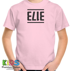 Kaos Nama Huruf ELIE Angka 3173