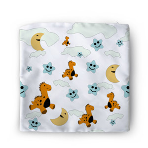 Sarung Bantal pola dinosaurus, bulan, dan bintang