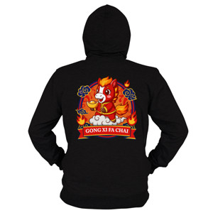 Hoodie Zipper Gong Xi Fa Chai Lucky Year