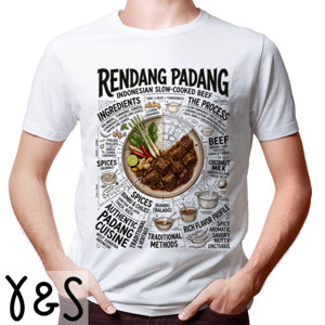 Kaos Kaos Rendang Padang Kuliner Nusantara