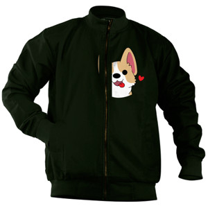 Jaket Bomber Corgi Smile