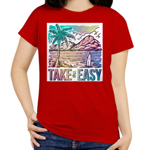 Kaos Take It Easy T Shirt - Kaos Wanita Desain Elegan