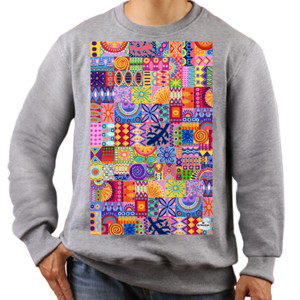 Jaket Sweater Wanita V Neck Tribal Ethnic