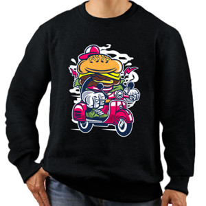 Jaket Sweater RedMango Burger Scooter Graphic Sweatshirt