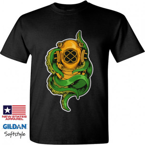 Kaos Octopus Diver Helmet - Gildan Soft Style