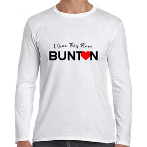 Kaos I Love This Place Bunton - White Long Shirt