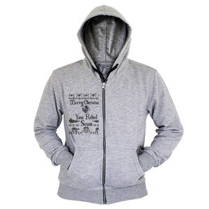 Hoodie Zipper MERRY CHRISTMAS REBEL 2