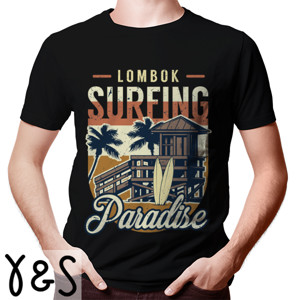 Kaos Lombok Surfing Paradise