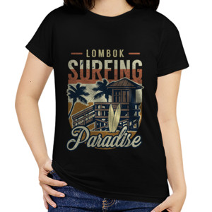 Kaos Lombok Surfing Paradise