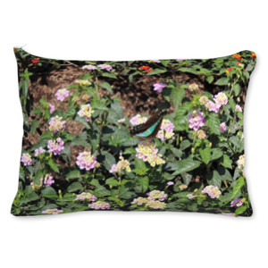 Bantal Butterfly and Flowers