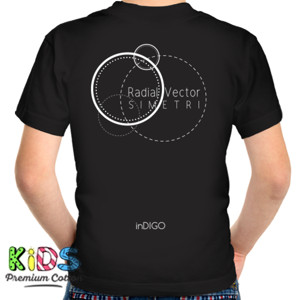 Kaos Kaos Pria Hitam Polos Logo RADIAL VECTOR SIMETRI