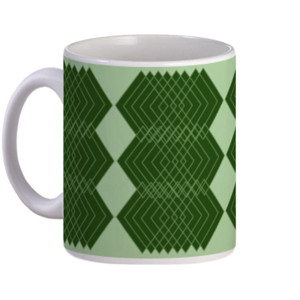 Mug Garis Abstrak Hijau