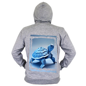 Hoodie Zipper Blue turtle origami