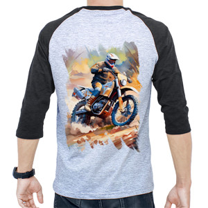 Kaos Raglan Motocross
