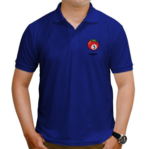 Kaos Polo polo Shirt | billiArt |ball #3 Tomato